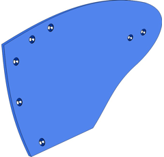 Streichblech-Hinterteil HRP-296-OL - links 27020102M Rabe by Muzzi Industrie