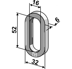 Anneau pour couteau Y 16x52 adaptable - Blacksteel©