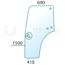 Vitre de porte gauche pour tracteur CASE IH 44910453 adaptable