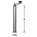 Pied béquille et stabilisateur fixe 220 mm adaptable