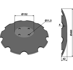 Hohlscheibe, gezahnt 310587 Amazone / BBG by Niaux