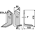 Lame droite pour Fraise/Rotavator MALETTI 1300079 adaptable - 