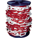 Bobine de chaîne signalisation plastique rouge/blanc 25 m