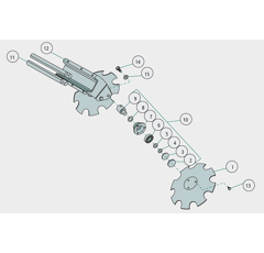Capuchon pour déchaumeur à disque HORSCH 28071303 adaptable