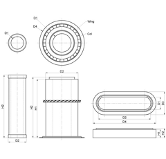 Filtre à air primaire pour MASSEY FERGUSON - MANN FILTER adaptable