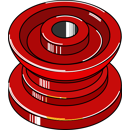 Poulie de guidage 100 x 30 mm pour épandeur  STRAUTMANN 33503402 adaptable