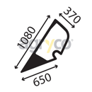 Vitre de cabine pour téléscopique MANITOU 52689531 adaptable