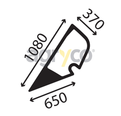 Vitre de cabine pour téléscopique MANITOU 52689531 adaptable