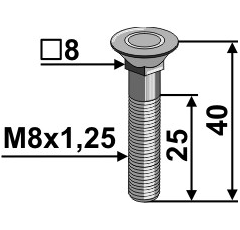 Schraube M8x1.25 - 10.9 Europäische EA-Qualität