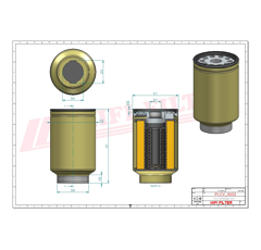Filtre à gasoil adaptable HIFI FILTER SN55437