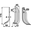 Fräsmesser Links 175 x 40 Tielbürger Nachbau