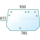 Vitre arrière pour machine agricole FENDT 222812050010 adaptable