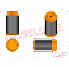Filtro de aire de seguridad HIFI FILTER SA17088 Adaptable