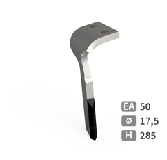 Dent de herse rotative Gauche 3 plaquettes carbure triangulaires MASCHIO GASPARDO M27100210 adaptable