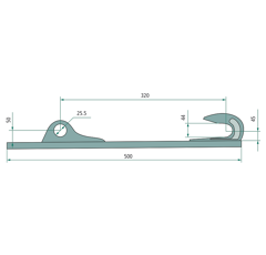 Plaques à souder droites 180 x 500 mm (vendues par 2, prix à l'unité)