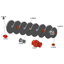 Train de disques assembles avec disques lisses 2140 mm - 11 adaptable