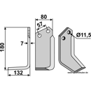 Fräsmesser - links 624400N Howard by Muzzi