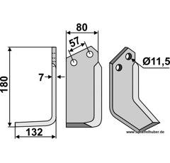 Fräsmesser - links 624400N Howard by Muzzi