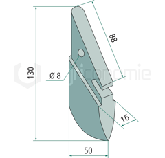 Soc pour semoir NORDSTEN 16870 adaptable