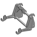 Interface pour télescopique WEIDEMANN /3PTS CAT2 adaptable