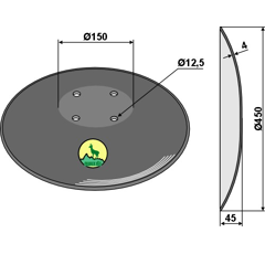 Disque lisse ∅460x4 pour déchaumeur AMAZONE 121072488 adaptable - Blacksteel©