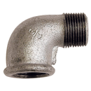 Raccord coudé galva 90° mâle/femelle 20 bars adaptable