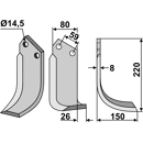 Fräsmesser Rechts 220 x 80 Tortella Nachbau