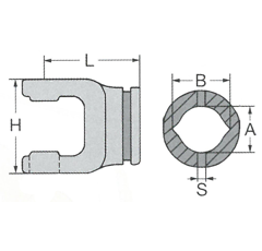 Rillengabel B56730L- 39,5 x 49,0 1b Benzi