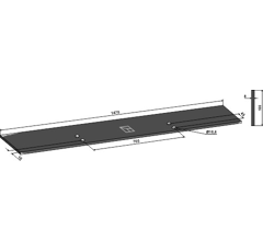 Schneidschiene 1470x8mm - 4222820 | Lemken - Nachbau