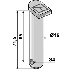 Bolzen 71,5x16 für Mulcher KUHN Nachbau  