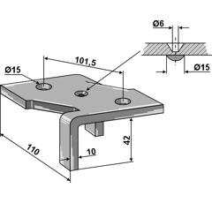 Halter für 3 1/2 Lage Nachbau  