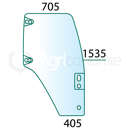 Vitre de porte droite pour tracteur CASE IH 82019225 adaptable