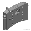 Adapterplatte 320 S30,Lochbild 140 x 80  Schwarz      