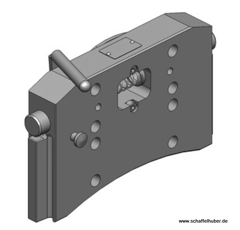 Adapterplatte 320 S30,Lochbild 140 x 80  Schwarz      