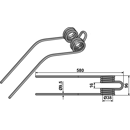 Dent de fenaison pour andaineur FELLA 160111 adaptable - BlackSteel©