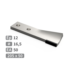 Couteaux Droit carbure pour épandeur BROCHARD 1020575D adaptable