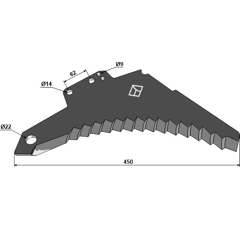 Ladewagenmesser für STRAUTMANN 48817504 Nachbau