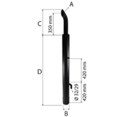 Tuyau d'échappement NEW HOLLAND 87324758 adaptable