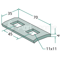 Bride pour semoir LEMKEN 4594530 adaptable