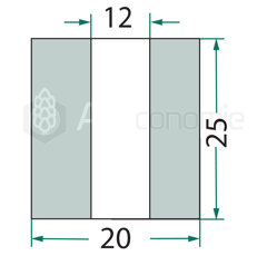 Entretoise 25x12 pour broyeur NOREMAT adaptable 