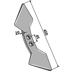 Soc double-coeur pour cultivateur RABE GG-81 6331.04.17 adaptable