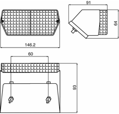 Feu arrière gauche pour tracteur FIAT 4247208 adaptable