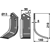 Lame droite pour Fraise/Rotavator HOWARD 4439 adaptable - Blacksteel©