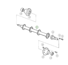 Arbre pour moissonneuse-batteuse JOHN DEERE AZ49361 adaptable