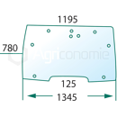 Pare-brise pour machine agricole CASE IH 238520A3 adaptable