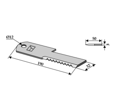 Gegenmesser für Mulcher JOHN DEERE Z 55611 Nachbau  
