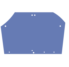 Vitre arrière pour machine agricole CASE IH 284947A2 adaptable