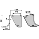 Fräsmesser Links 83 x 104 Hako Nachbau