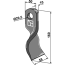 Couteau pour broyeur 160x50mm BRUNI adaptable - Blacksteel©