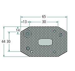 Feu remorque rouge ASPÖCK 65 x 44 mm adaptable